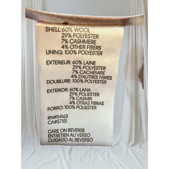 Calvin Klein Red Wool Cashmere Blend Coat Women’s Classic Button Front Jacket - Picture 11 of 12